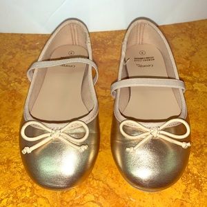 2/$ 30 Kids flats gold